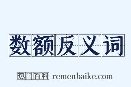 数额反义词是什么意思的图片